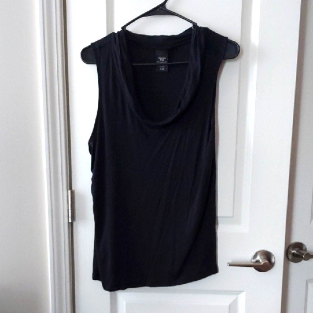 Metaphor Black Sleeveless Top/Blouse Xl